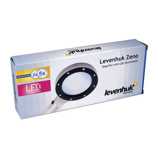 Лупа LEVENHUK Zeno 50, увеличение х2,2/х4,4, диаметр линз 88/21 мм, подсветка, пластик, 38114, фото 5
