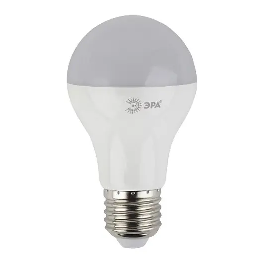 Лампа светодиодная ЭРА, 10 (70) Вт, цоколь E27, грушевидная, холодный белый свет, 25000 ч., LED smdA60-10w-840-E27ECO, фото 2