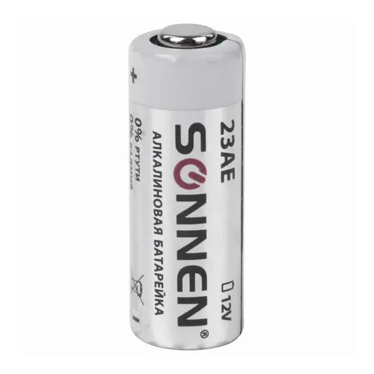 Батарейка SONNEN Alkaline, 23А (MN21), алкалиновая, для сигнализаций, 1 шт., в блистере, 451977, фото 3