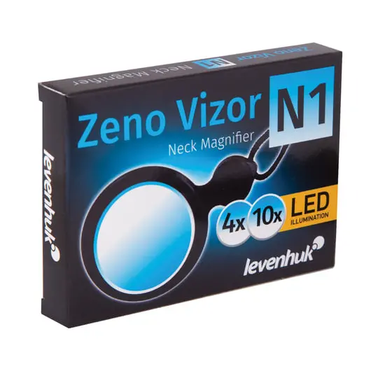 Лупа LEVENHUK Zeno Vizor N1, увеличение х4/х10, диаметр линз 12/46 мм, нашейная, пластик, 69674, фото 4
