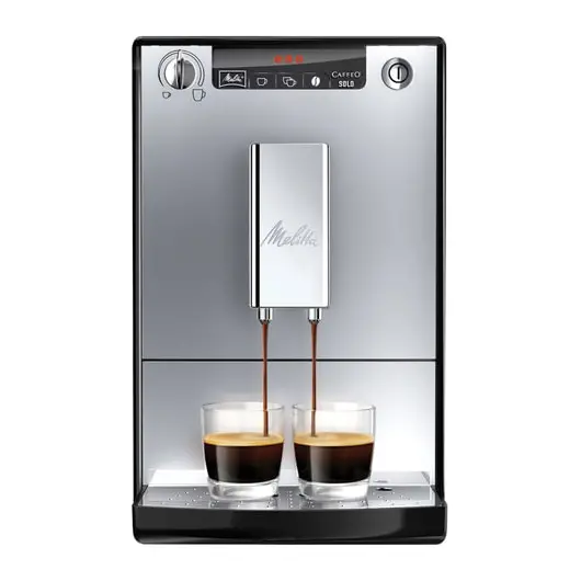 Кофемашина MELITTA CAFFEO SOLO Е 950-103, 1400 Вт, объем 1,2 л, емкость для зерен 125 г, серибристая, фото 2