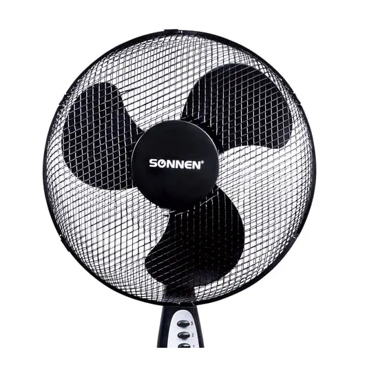 Вентилятор напольный SONNEN SFT-45W-40-01, d=40 см, 45 Вт, 3 скоростных режима, таймер, черный, 451035, фото 4
