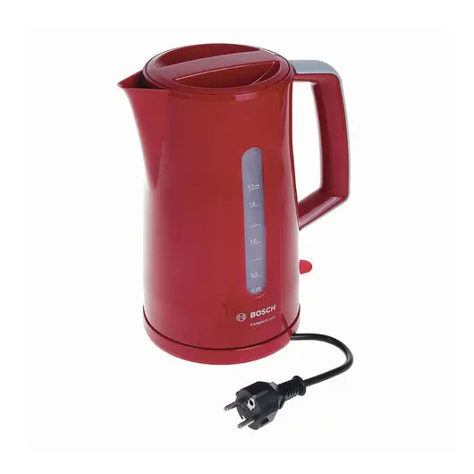 Чайник BOSCH TWK3A014, 1,7 л, 2400 Вт, закрытый нагревательный элемент, пластик, красный, фото 2