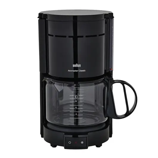 Кофеварка капельная BRAUN KF47/1, 1000 Вт, объем 1,3 л, автоотключение, черная, фото 2