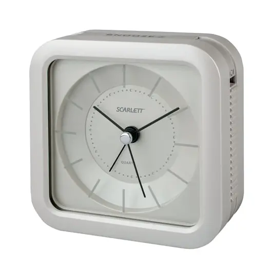 Часы-будильник SCARLETT SC-AC1006W, повтор сигнала, электронный сигнал, пластик, белые, SC - AC1006W, фото 2