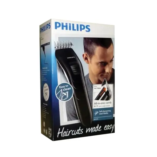 Машинка для стрижки волос PHILIPS QC5115/15, 11 установок длины, сеть, черная, фото 2