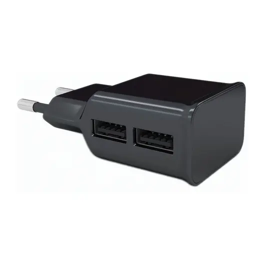 Зарядное устройство сетевое (220 В), RED LINE NT-2A, кабель microUSB 1 м, 2 порта USB, выходной ток 2,1 А, черное, УТ000012253, фото 2
