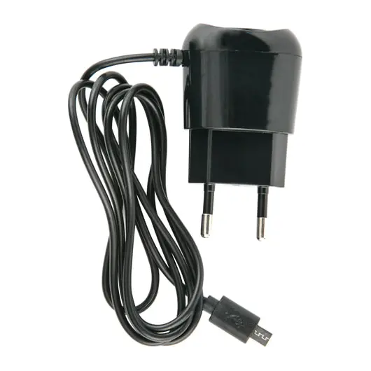 Зарядное устройство сетевое (220 В) RED LINE TCP-1A, кабель micro USB 1 м, выходной ток 1 А, черное, УТ000010348, фото 1