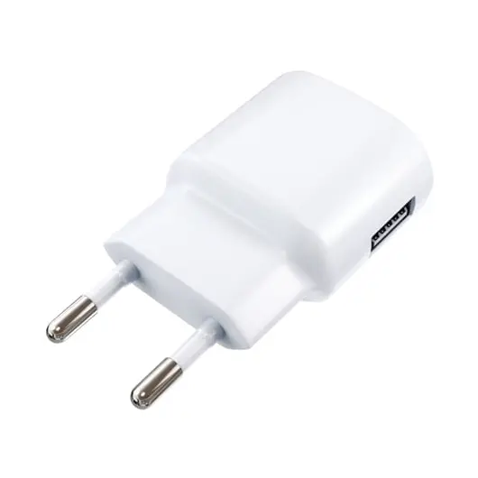 Зарядное устройство сетевое (220 В) RED LINE ТС-1A, кабель для IPhone (iPad) 1 м, 1 порт USB, выходной ток 1 А, белое, УТ000012251, фото 1
