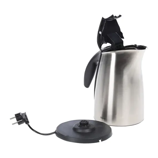 Чайник BRAUN WK-600, 1,7 л, 2200 Вт, закрытый нагревательный элемент, сталь, серебристый, WK600, фото 2