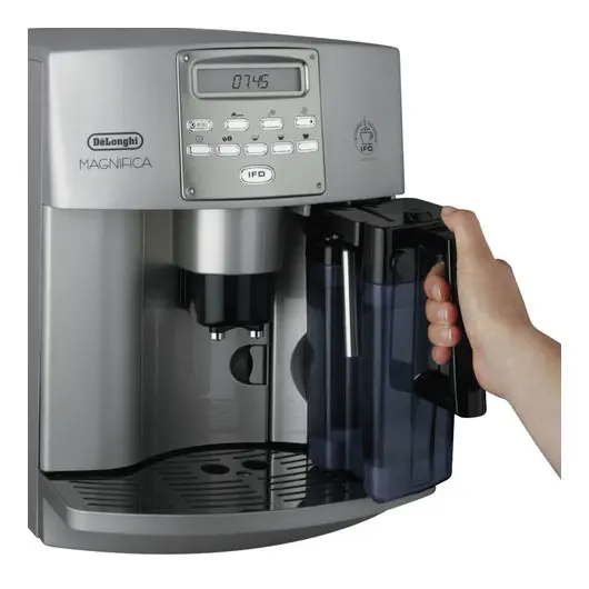 Кофемашина DELONGHI ESAM3500, 1350 Вт, объем 1,8 л, емкость для зерен 180 г, автокапучинатор, серебристая, фото 2