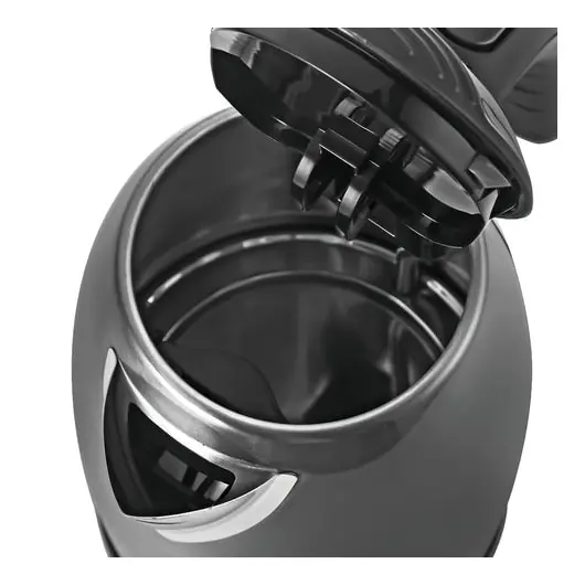 Чайник BOSCH TWK7805, 1,7 л, 2200 Вт, закрытый нагревательный элемент, нержавеющая сталь, черный, фото 5