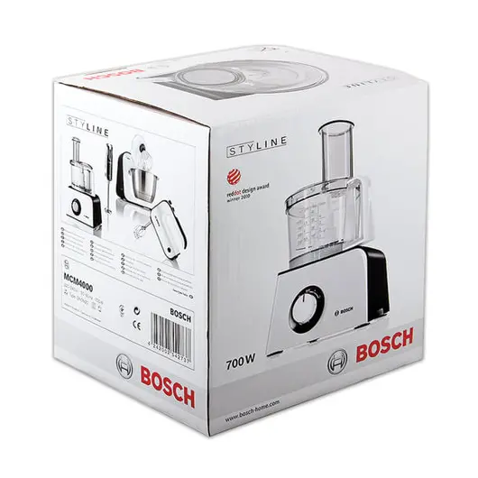 Кухонный комбайн BOSCH MCM4000, 700 Вт, 2 скорости, 5 насадок, белый, фото 5