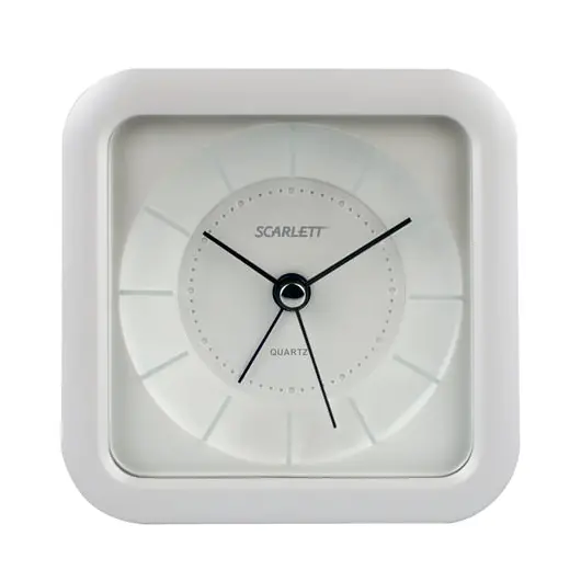 Часы-будильник SCARLETT SC-AC1006W, повтор сигнала, электронный сигнал, пластик, белые, SC - AC1006W, фото 1