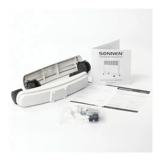 Обогреватель-конвектор SONNEN X-1500, 1500 Вт, напольная/настенная установка, белый, 453495, фото 9