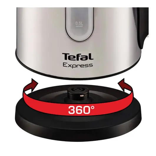 Чайник TEFAL KI230D30, 1,7 л, 2400 Вт, закрытый нагревательный элемент, нержавеющая сталь, серебристый, фото 5