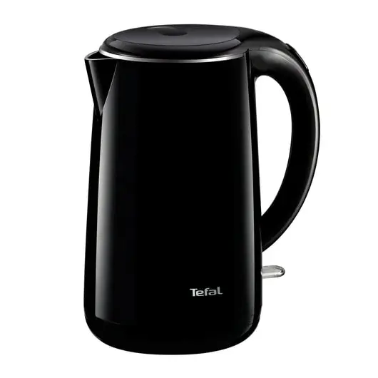 Чайник TEFAL KO260830, 1,7 л, 2150 Вт, закрытый нагревательный элемент, пластик, металл, черный, фото 1