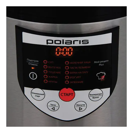 Мультиварка POLARIS PMC 0548AD, 860 Вт, 5 л, 10 программ, таймер, серебристая, фото 4