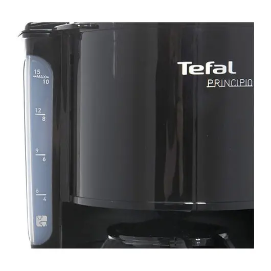 Кофеварка капельная TEFAL CM261838, 1000 Вт, объем 1,25 л, пластик, черная, фото 2