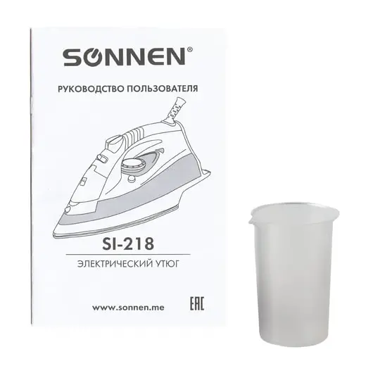 Утюг SONNEN SI-218, 2200 Вт, керамическое покрытие, паровой удар, бордовый/белый, 453506, фото 11