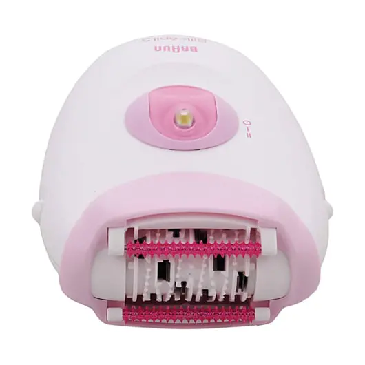 Эпилятор BRAUN 3270, 20 пинцетов, 2 скорости, 3 насадки, сеть, белый/розовый, фото 8