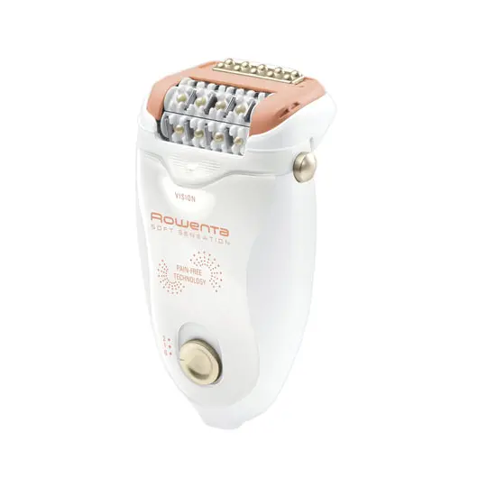 Эпилятор ROWENTA EP5700F0, 24 пинцета, 2 скорости, 2 насадки, сеть, моющаяся головка, белый, фото 2