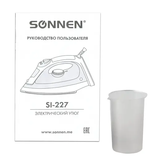 Утюг SONNEN SI-227, 2000 Вт, антипригарное покрытие, бирюзовый/белый, 453505, фото 12