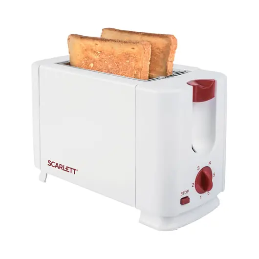 Тостер SCARLETT SC-TM11013, 700 Вт, 2 тоста, 6 режимов, сталь, белый, SC - TM11013, фото 3