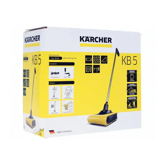 Электровеник KARCHER (КЕРХЕР) KB 5, время работы 30 мин, желтый, 1.258-000.0, фото 4
