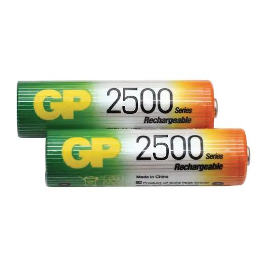 Батарейки аккумуляторные GP, АА, Ni-Mh, 2500 mAh, комплект 2 шт., в блистере, 250AAHC-2DECRC2, фото 2