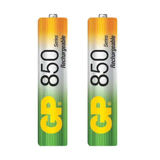 Батарейки аккумуляторные GP, AAA, Ni-Mh, 850 mAh, комплект 2 шт., в блистере, 85AAAHC-2DECRC2, фото 3