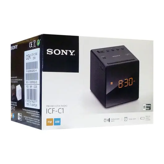 Часы-радиобудильник SONY ICF-C1, LED-дисплей, AM/FM-диапазон, 2 вида сигнала, повтор, таймер, ICFC1B.RU5, фото 7