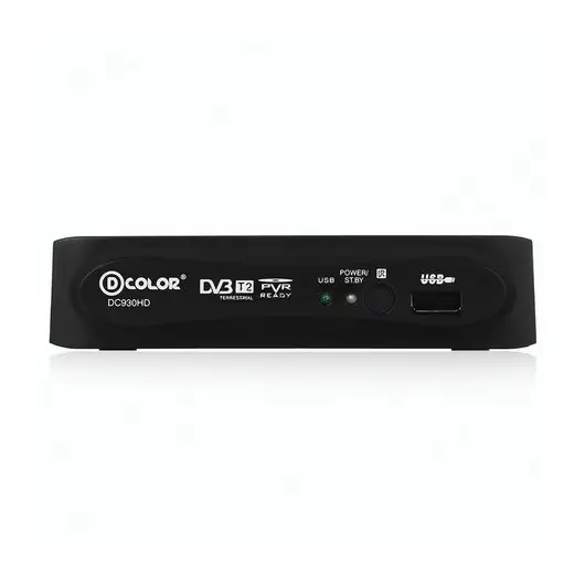 Приставка для цифрового ТВ DVB-T2 D-COLOR DC930HD, RCA, HDMI, USB, пульт ДУ, фото 2