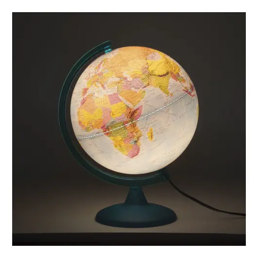 Глобус политический/физический диаметр 250 мм, с подсветкой, 10546, фото 2