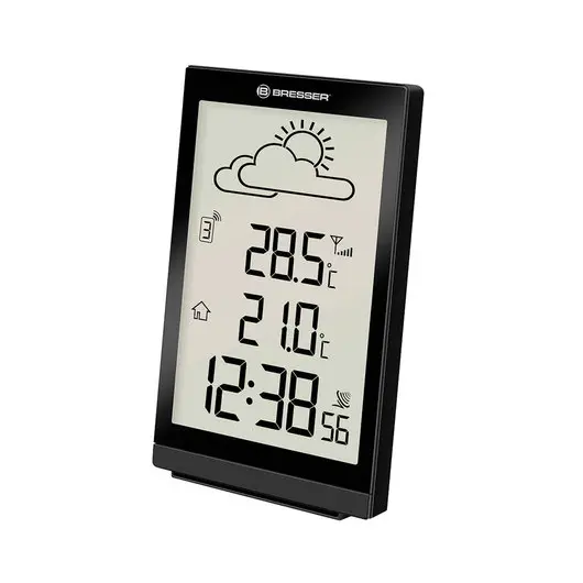 Метеостанция BRESSER TemeoTrend ST, термодатчик, часы, будильник, черный, 73265, фото 1