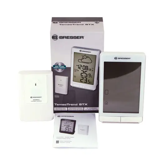 Метеостанция BRESSER TemeoTrend STX, термодатчик, часы, будильник, белый, 73271, фото 5