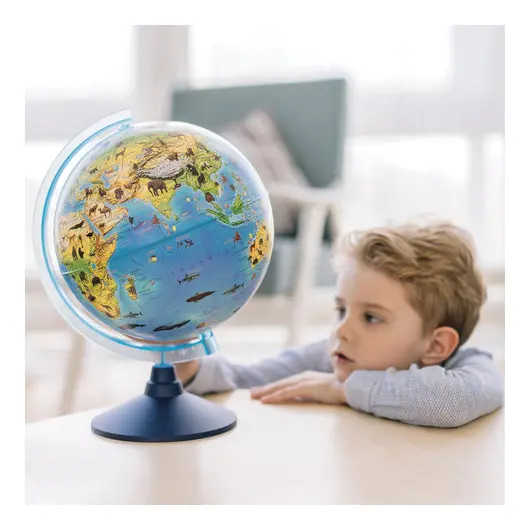 Глобус зоогеографический GLOBEN &quot;Классик Евро&quot;, диаметр 250 мм, детский, Ке012500269, фото 3