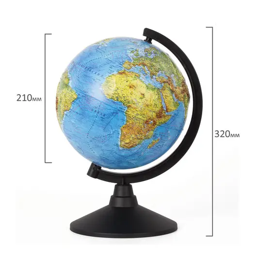 Глобус физический GLOBEN &quot;Классик&quot;, диаметр 210 мм, рельефный, К022100011, фото 3