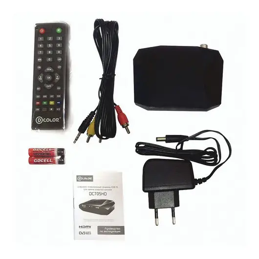 Приставка для цифрового ТВ DVB-T2 D-COLOR DC705HD, AV OUT, HDMI, USB, пульт ДУ, фото 7