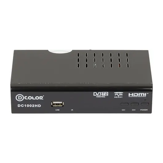 Приставка для цифрового ТВ DVB-T2 D-COLOR DC1002HD RCA, HDMI, USB, дисплей, пульт ДУ, фото 2