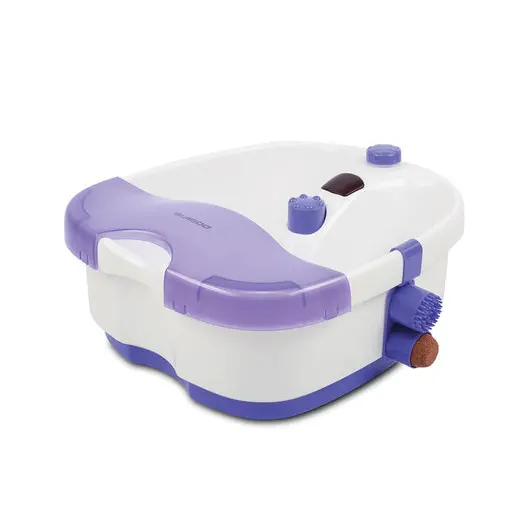 Ванночка для ног POLARIS PMB 1006, 80 Вт, 3 режима, 4 массажных ролика, защита от брызг, белая/фиолетовая, фото 2