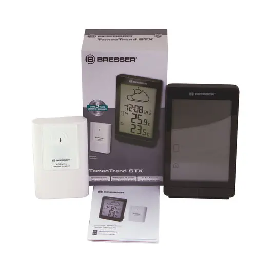 Метеостанция BRESSER TemeoTrend STX, термодатчик, часы, будильник, черный, 73270, фото 5