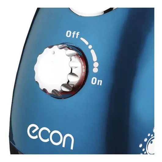 Отпариватель ECON ECO-BI1701S, 1700 Вт, пар 40 г/мин, резервуар 1,5 л, 2 режима, 2 насадки, синий, фото 3