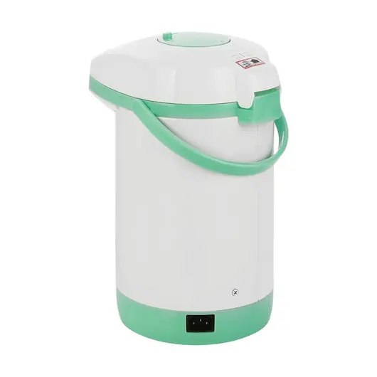 Термопот ECON ECO-250TP, 600 Вт, 2,5 л, ручной насос, пластик, белый/зеленый, фото 3