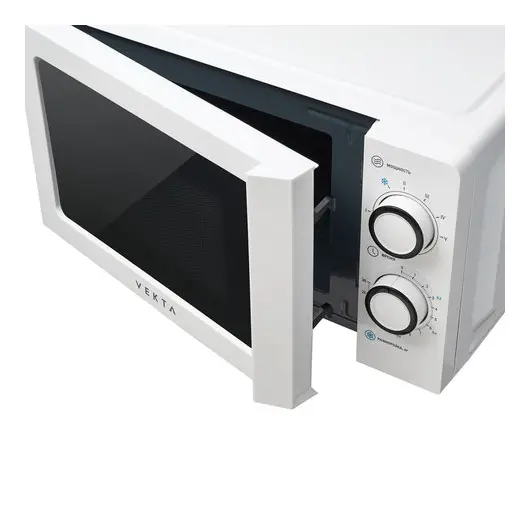 Микроволновая печь VEKTA MS720CHW, объем 20 л, мощность 700 Вт, механическое управление, таймер, белая, фото 6