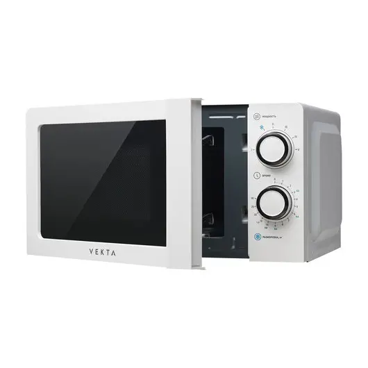 Микроволновая печь VEKTA MS720CHW, объем 20 л, мощность 700 Вт, механическое управление, таймер, белая, фото 7