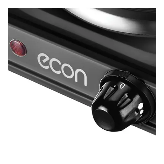 Плитка электрическая ECON ECO-132HP, мощность 1000 Вт, 1 конфорка, металл, черная, фото 2