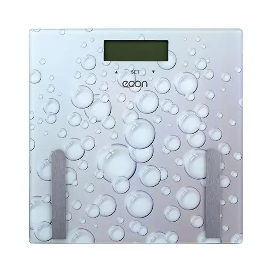 Весы напольные диагностические ECON ECO-BS011, электронные, вес до 180 кг, квадратные, стекло, белые, фото 1