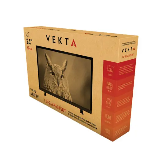 Телевизор VEKTA LD-24SF6015BT, 24&quot; (60 см), 1366х768, Full HD, 16:9, черный, фото 9