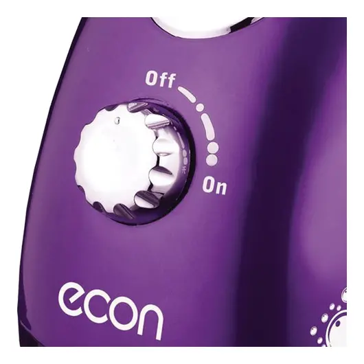Отпариватель ECON ECO-BI1702S, 1700 Вт, пар 40 г/мин, резервуар 1,5 л, 2 режима, 2 насадки, фиолетовый, фото 3